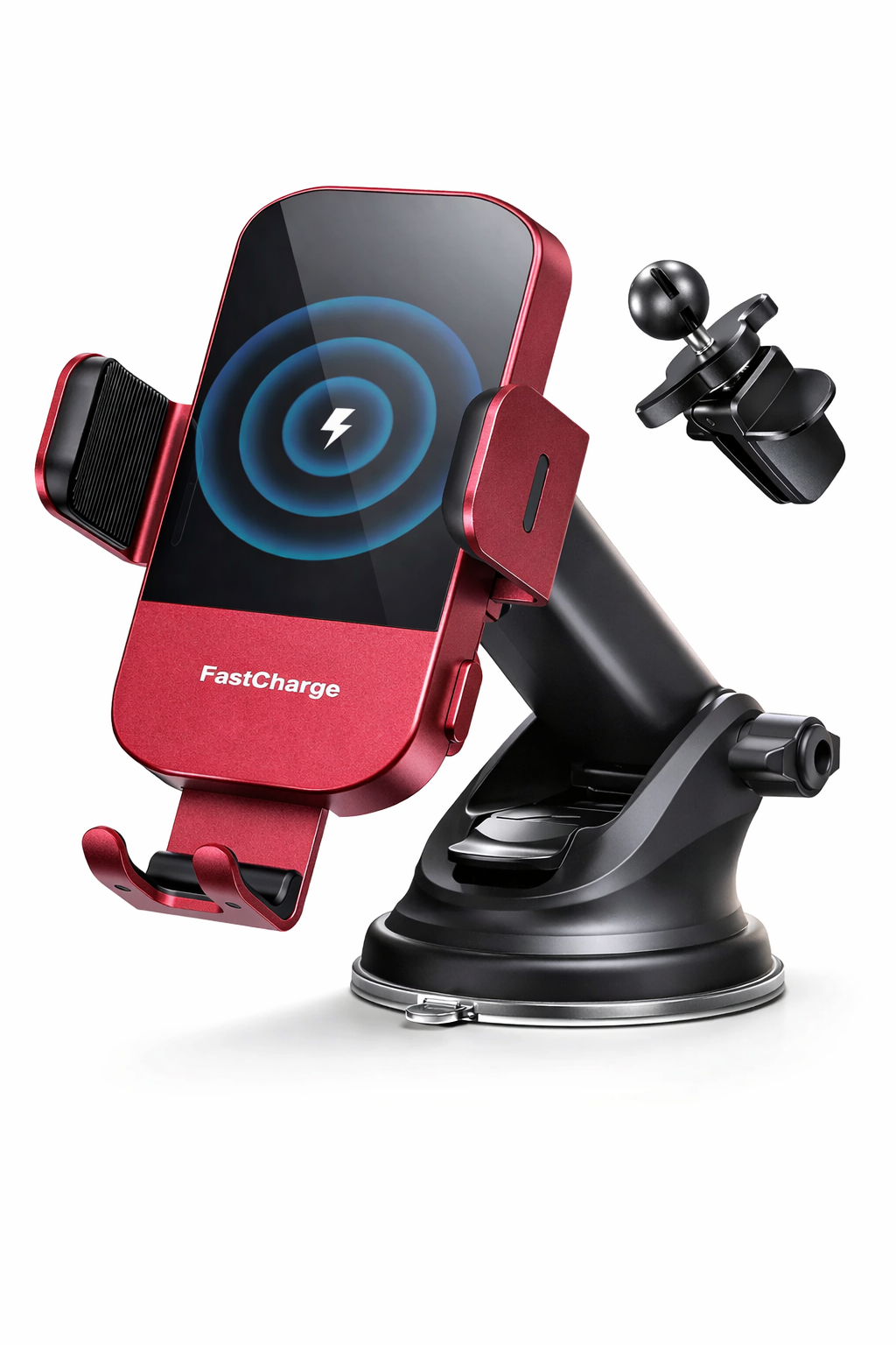 15W Wireless Car Charger - Smart & Fast Charging, Enhanced Suction Power